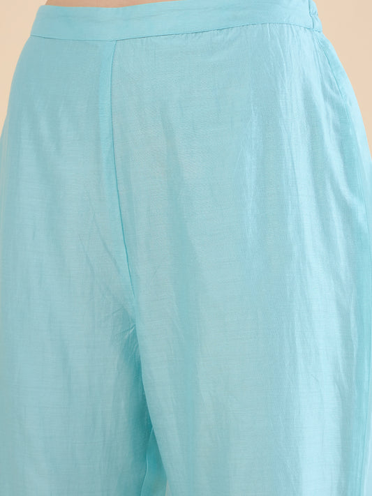 Women Regular Gotta Patti Kurti with Trousers & With Dupatta