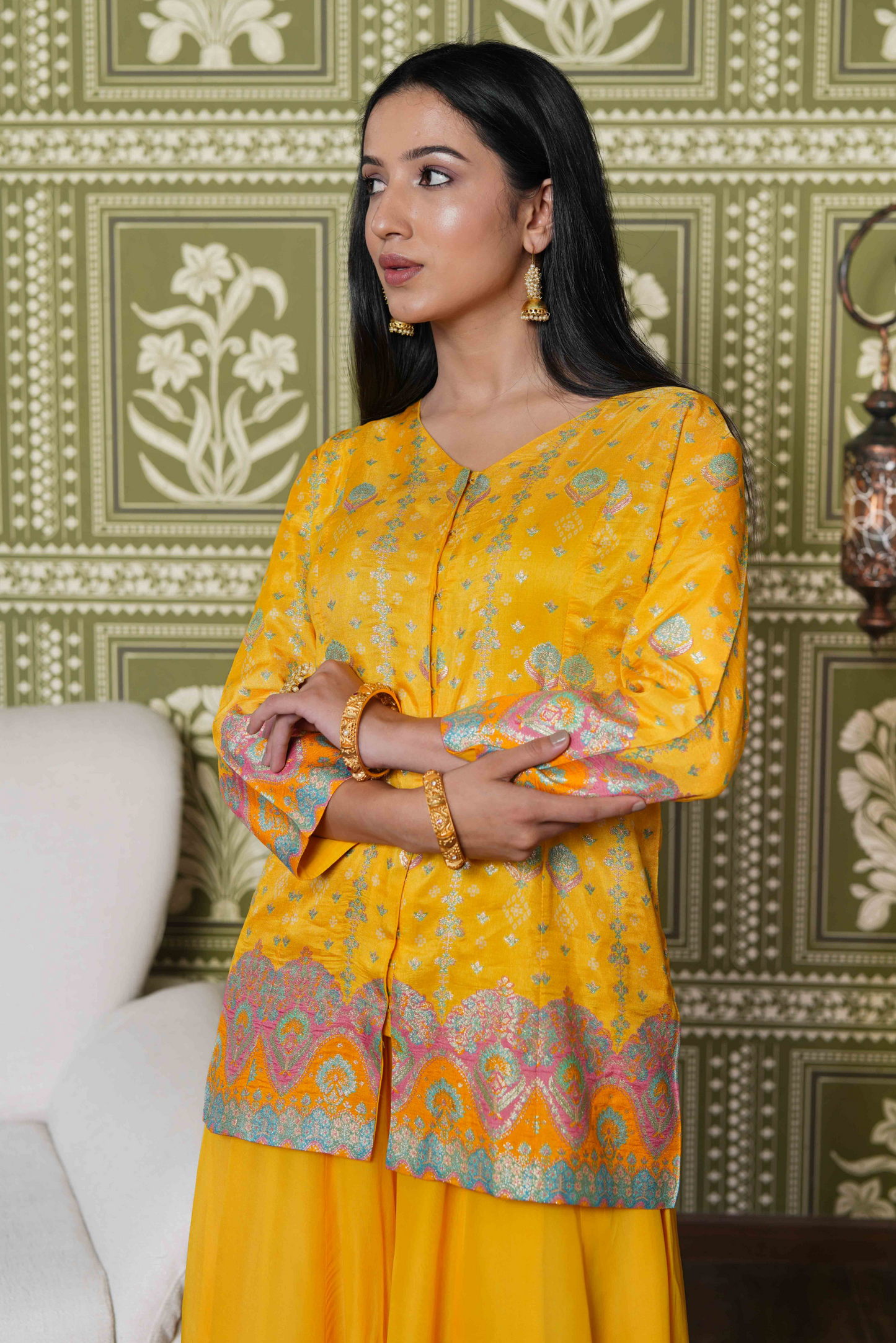 Printed Yellow Co-Ords Set