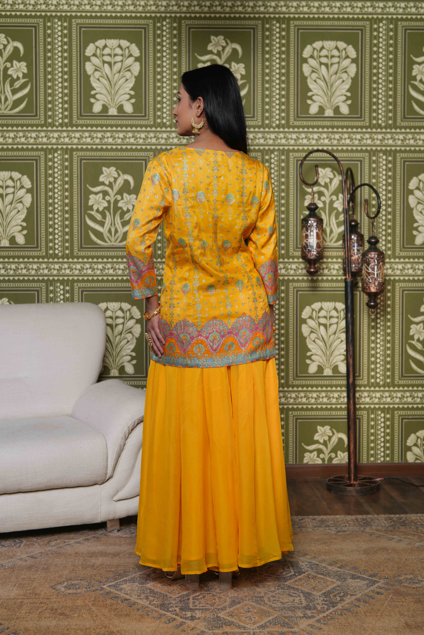 Printed Yellow Co-Ords Set