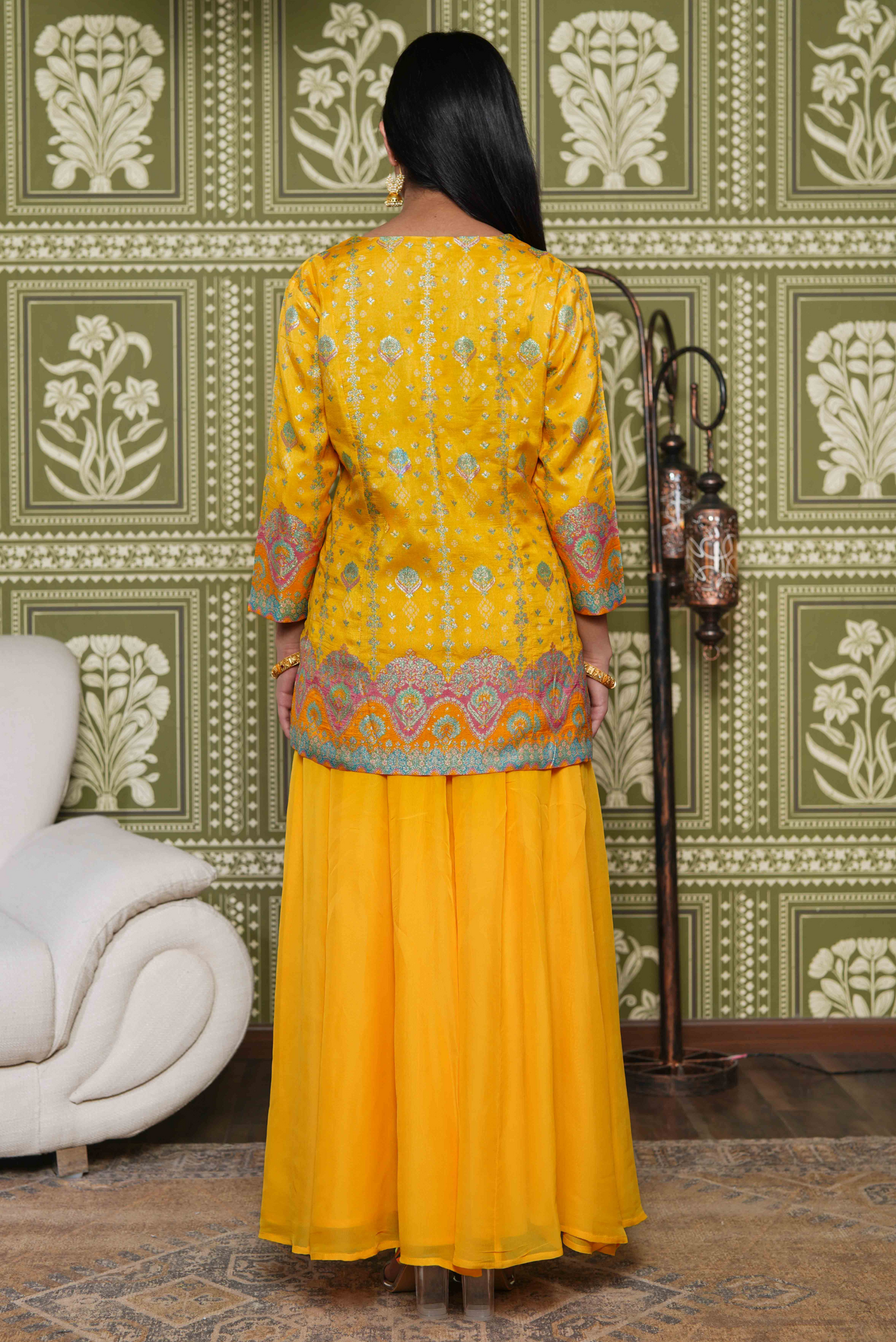 Printed Yellow Co-Ords Set