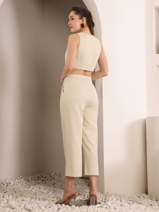 V Neck Waistcoat With Trousers