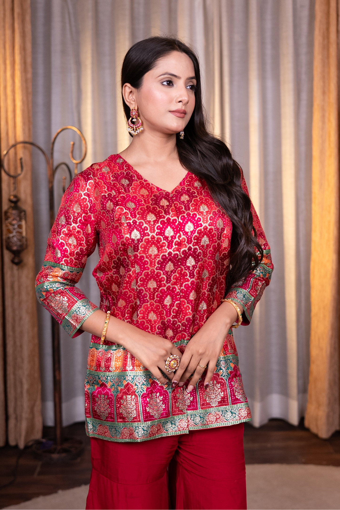 Printed Red Co-Ords Set