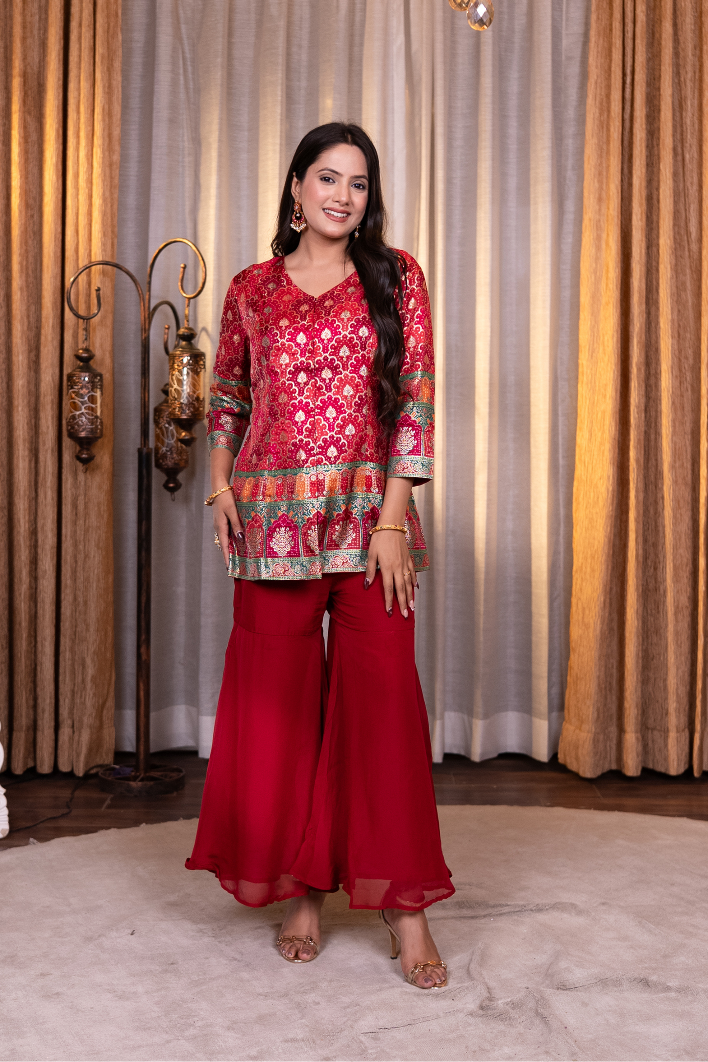 Printed Red Co-Ords Set