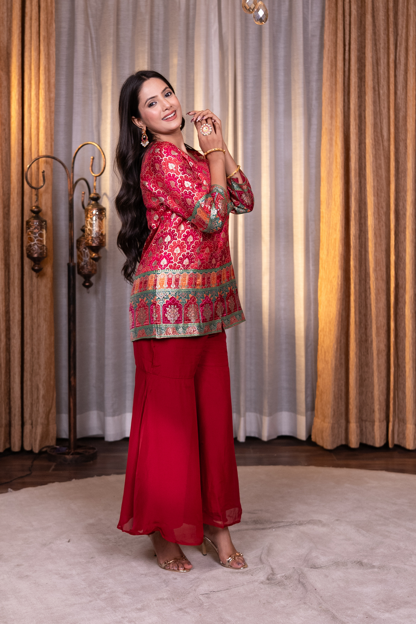 Printed Red Co-Ords Set