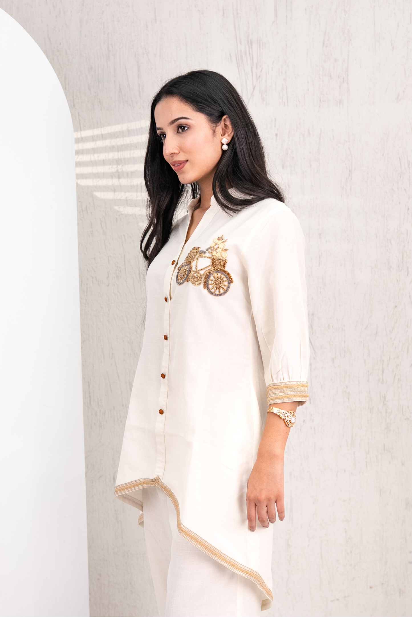 Embroiderd Beige Co-Ords Set