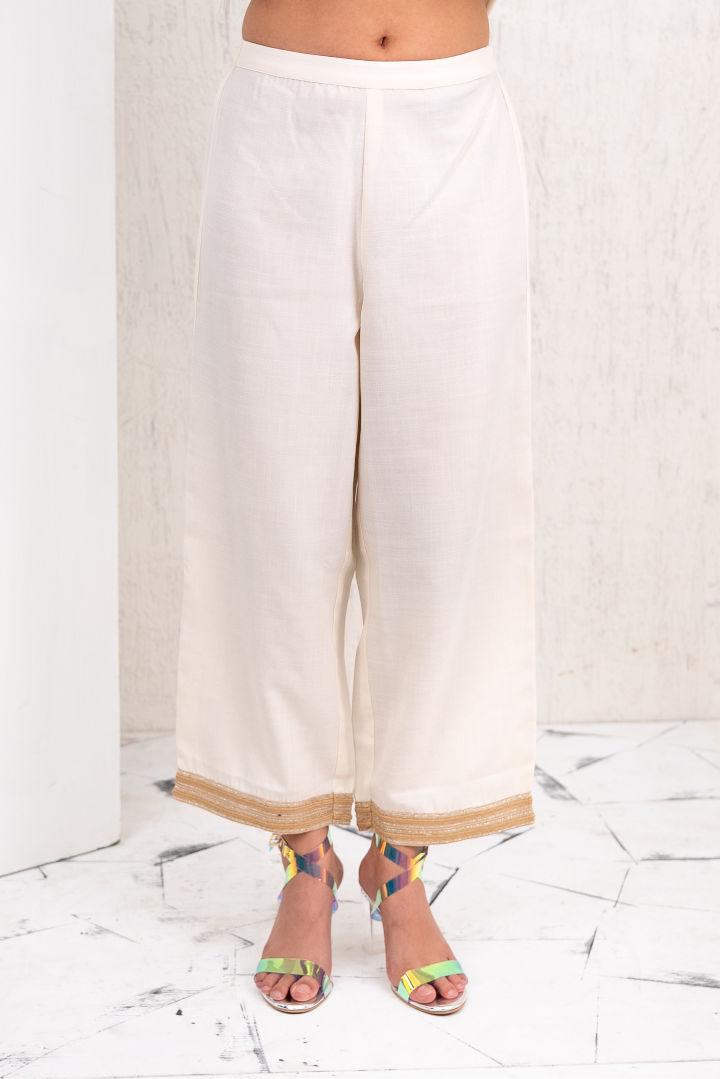 Embroiderd Beige Co-Ords Set