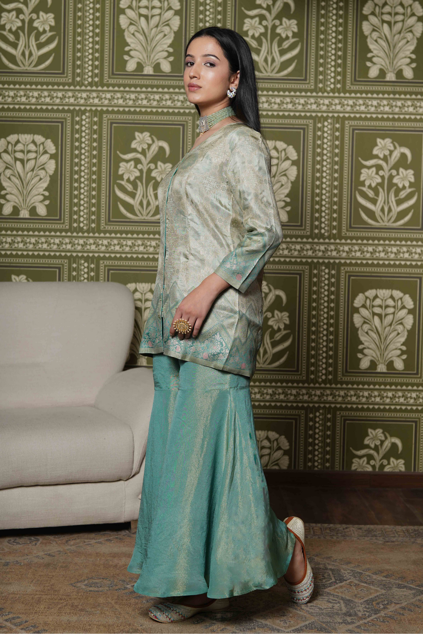 Printed Green Co-Ords Set