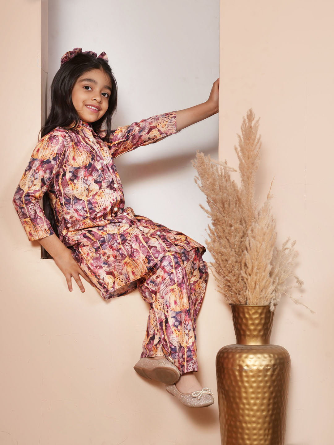Multicolor printed kurta set