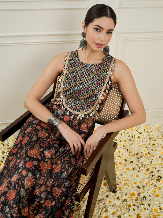 Floral Printed Culotte Jumpsuit