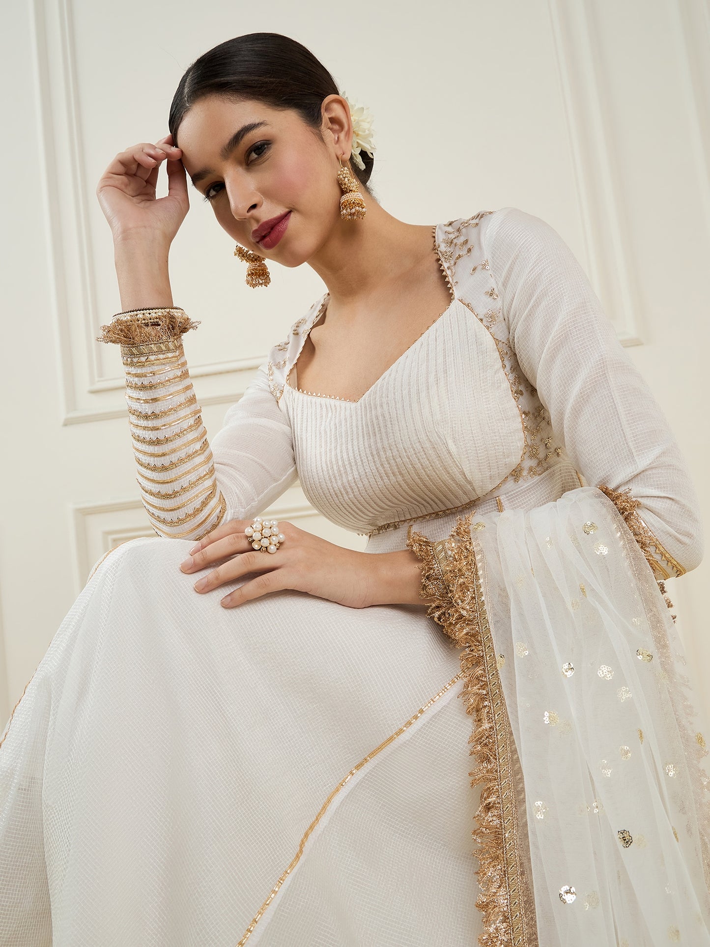 Women Regular Kurta with Churidar & With Dupatta