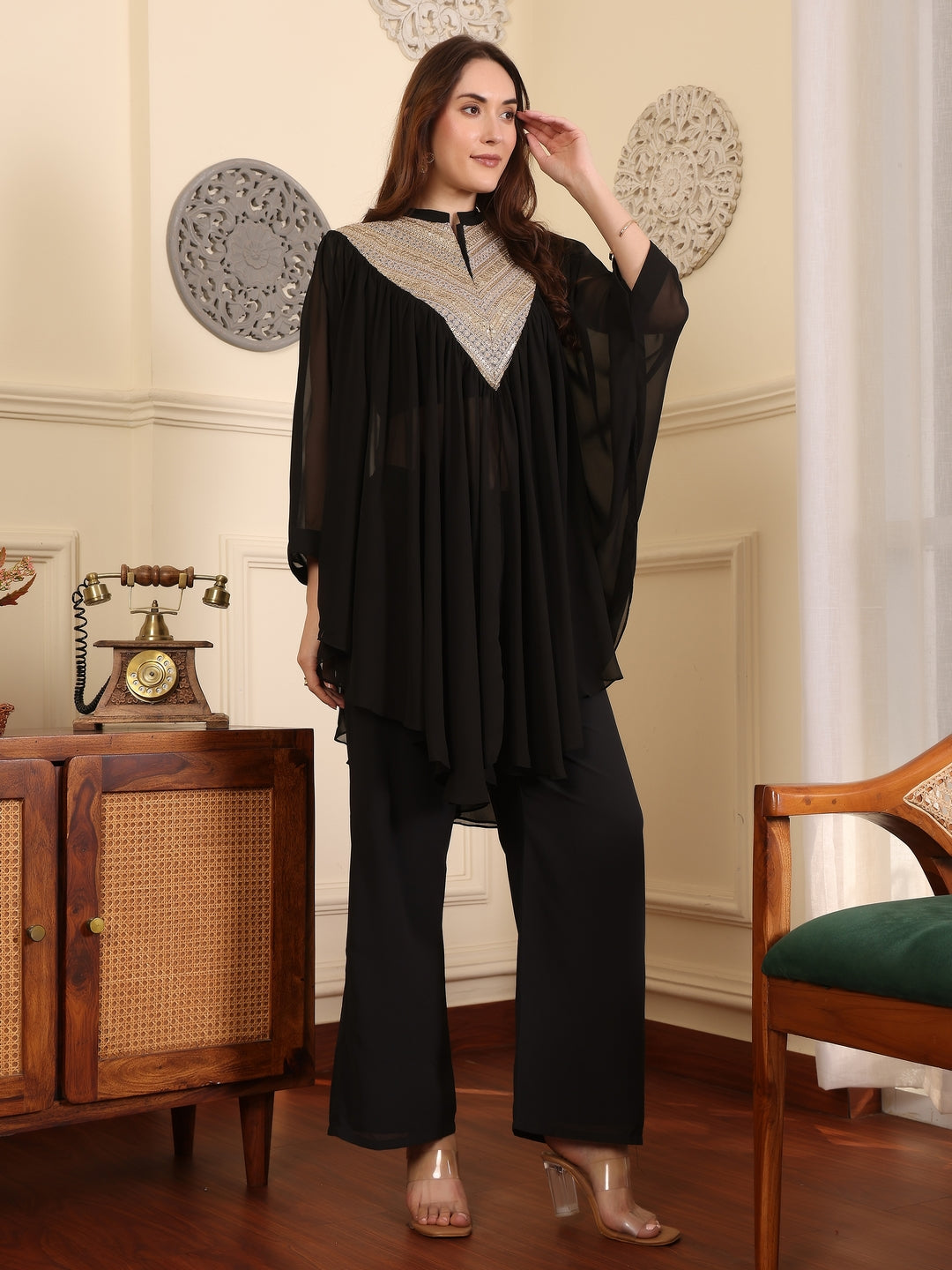 Mandarin Collar Tunic & Trousers Co-Ords