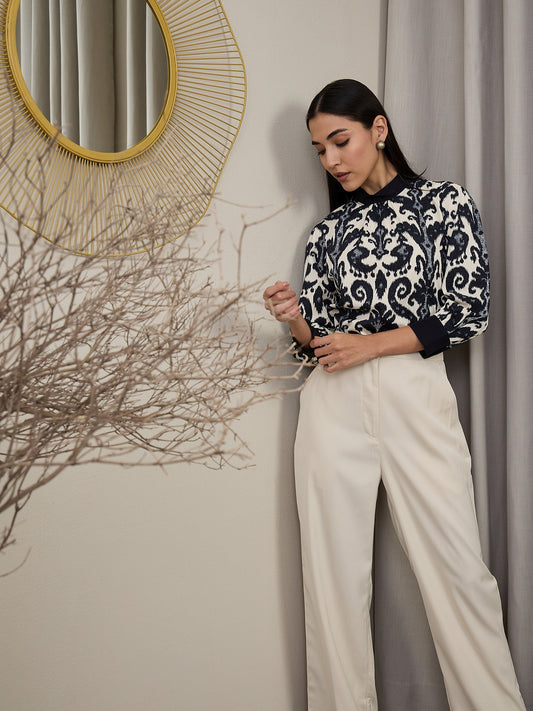 Printed Top With Trousers Co-Ords