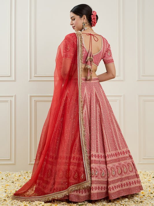 Embroidered Sequinned Ready to Wear Lehenga & Blouse With Dupatta