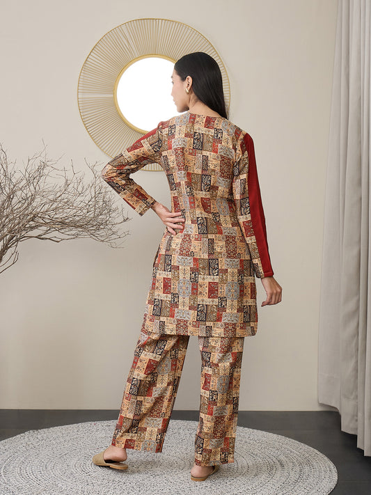 Printed Tunic With Trousers Co-Ords