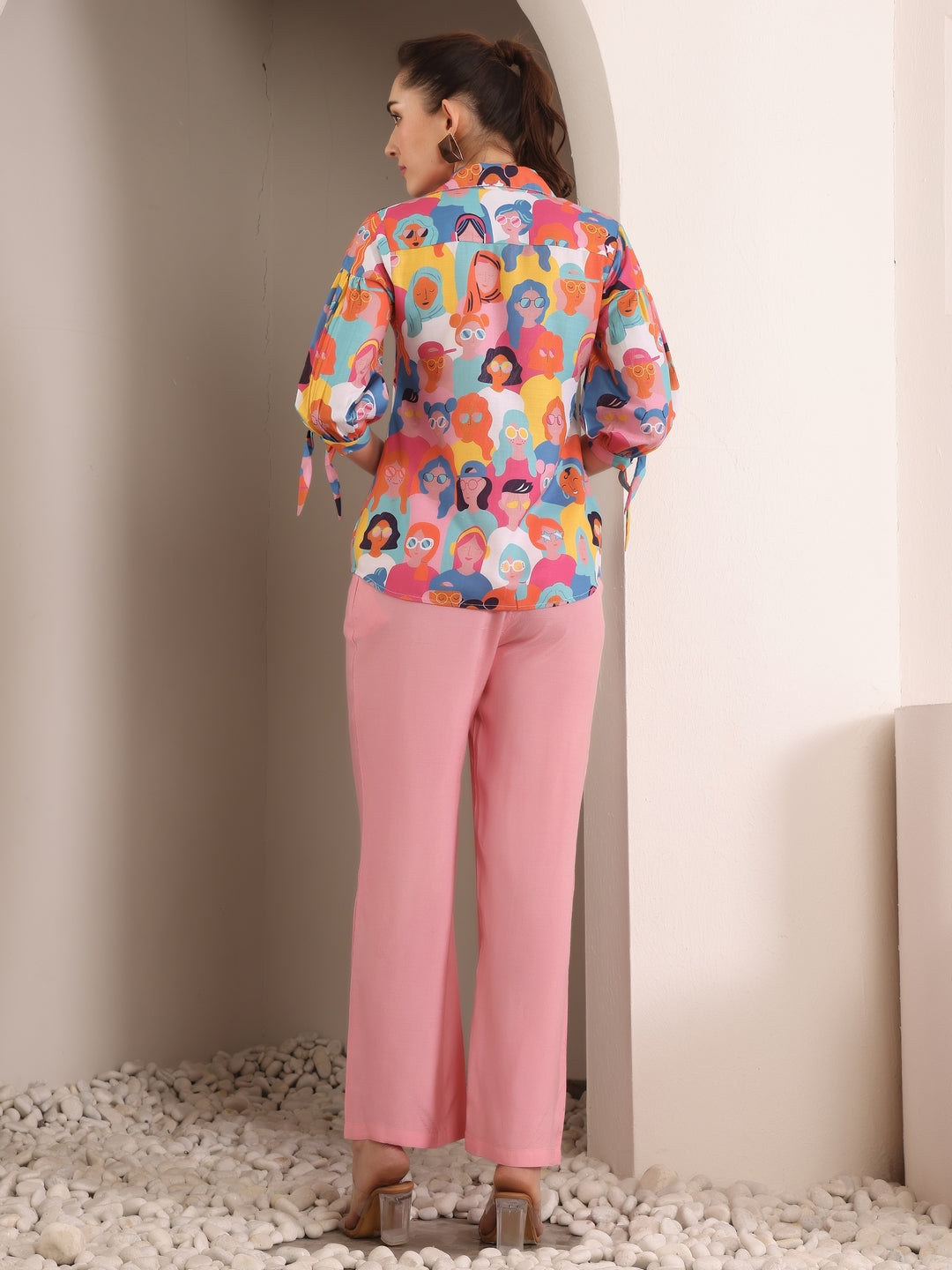 Printed Pure Cotton Shirt With Trouser