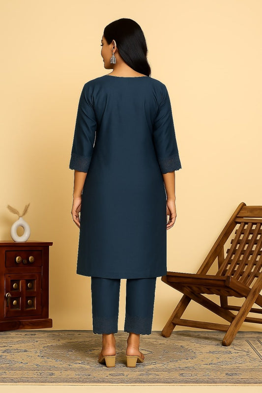 Women Floral Embroidered Kurta with Trousers & Dupatta