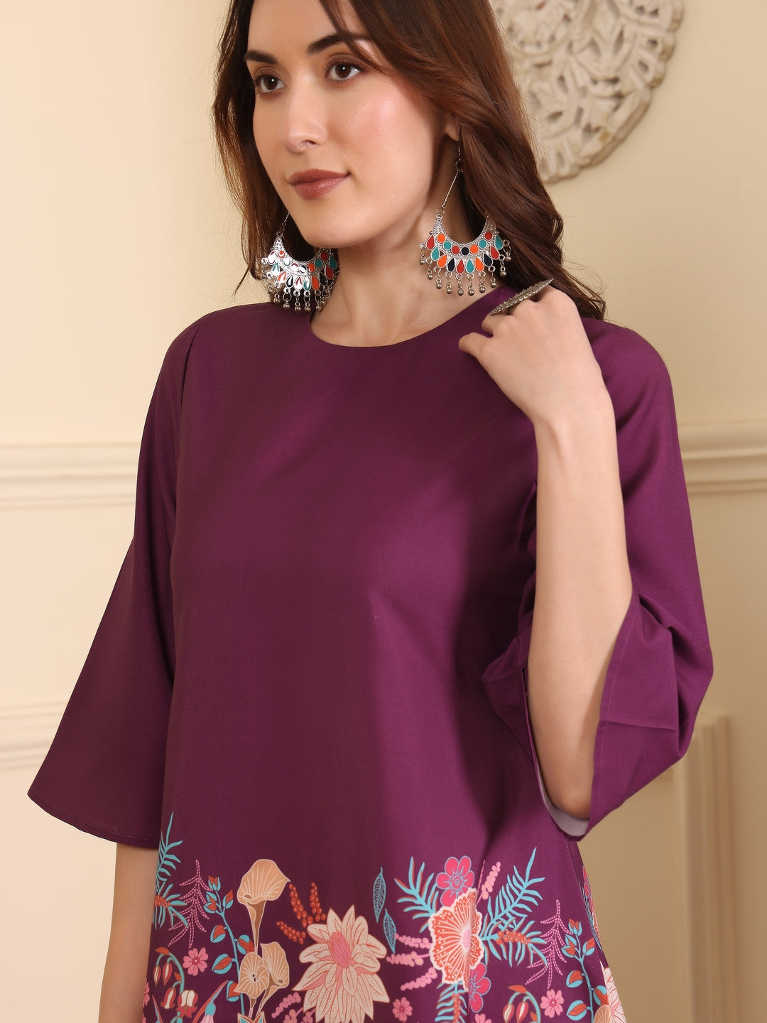 Women Printed Regular Pure Cotton Kurta with Trousers