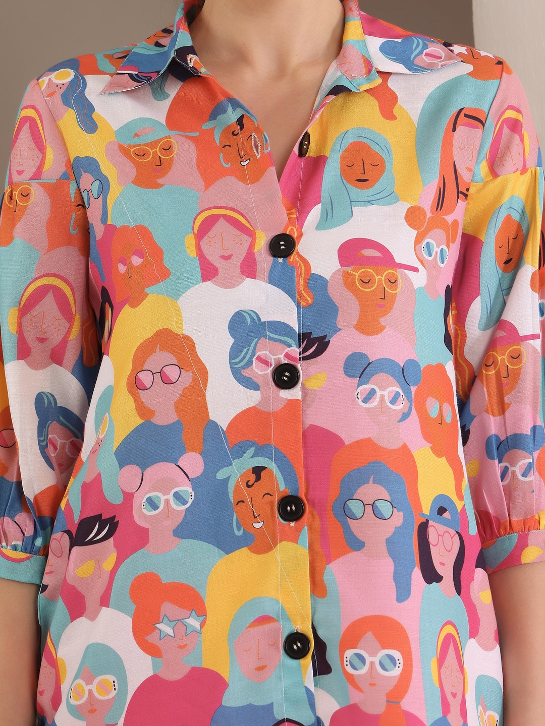 Printed Pure Cotton Shirt With Trouser