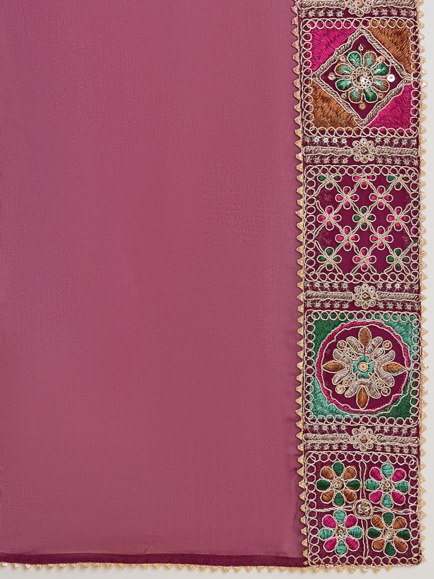Woven Design Embroidered Thread Work Anarkali Kurta with Churidar & Dupatta