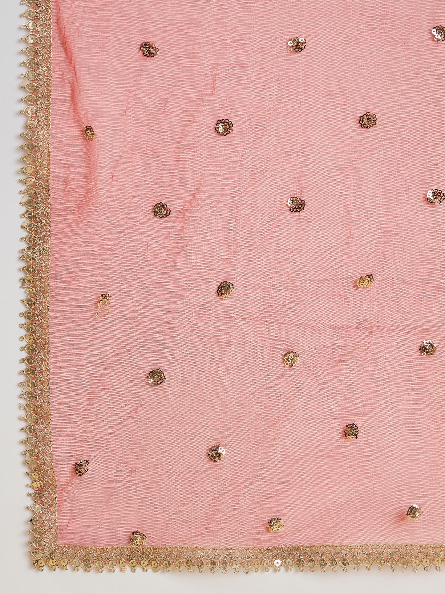 Women Embroidered High Slit Sequinned Silk Georgette Kurta with Sharara & With Dupatta