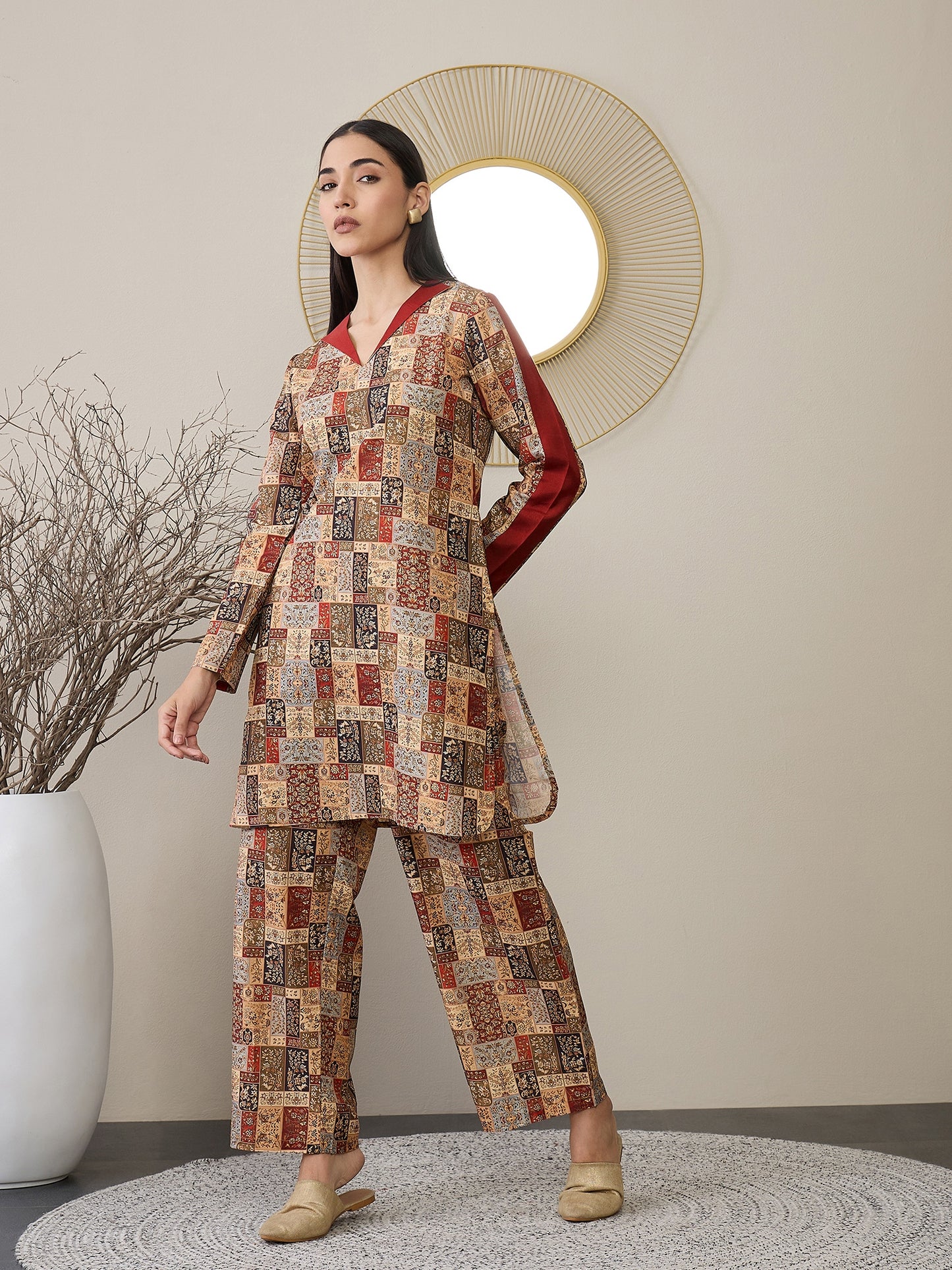 Printed Tunic With Trousers Co-Ords