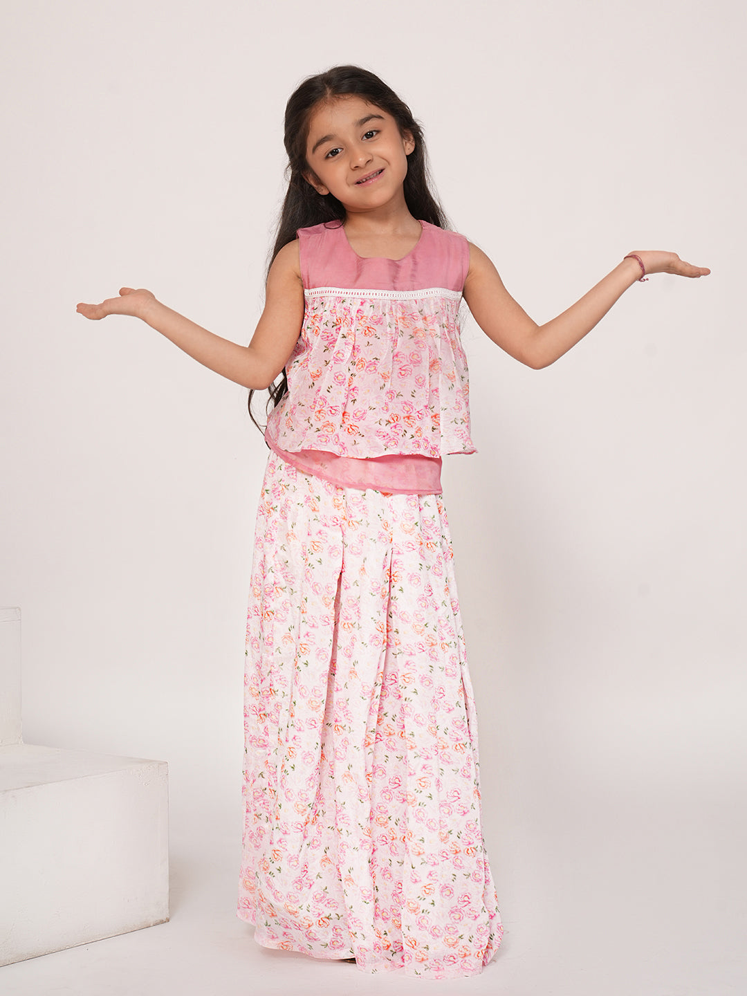Floral printed pink co-ords set