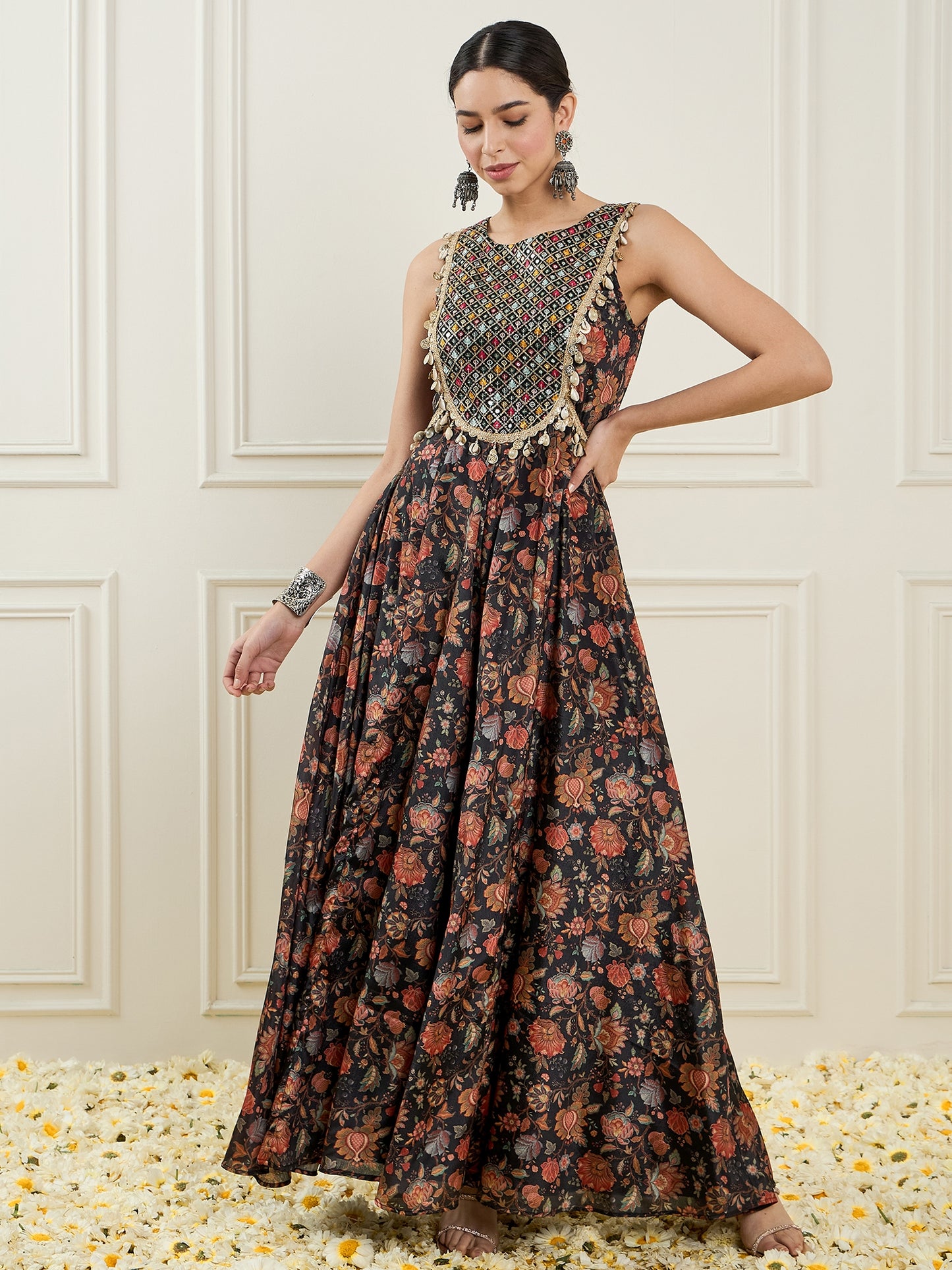 Floral Printed Culotte Jumpsuit