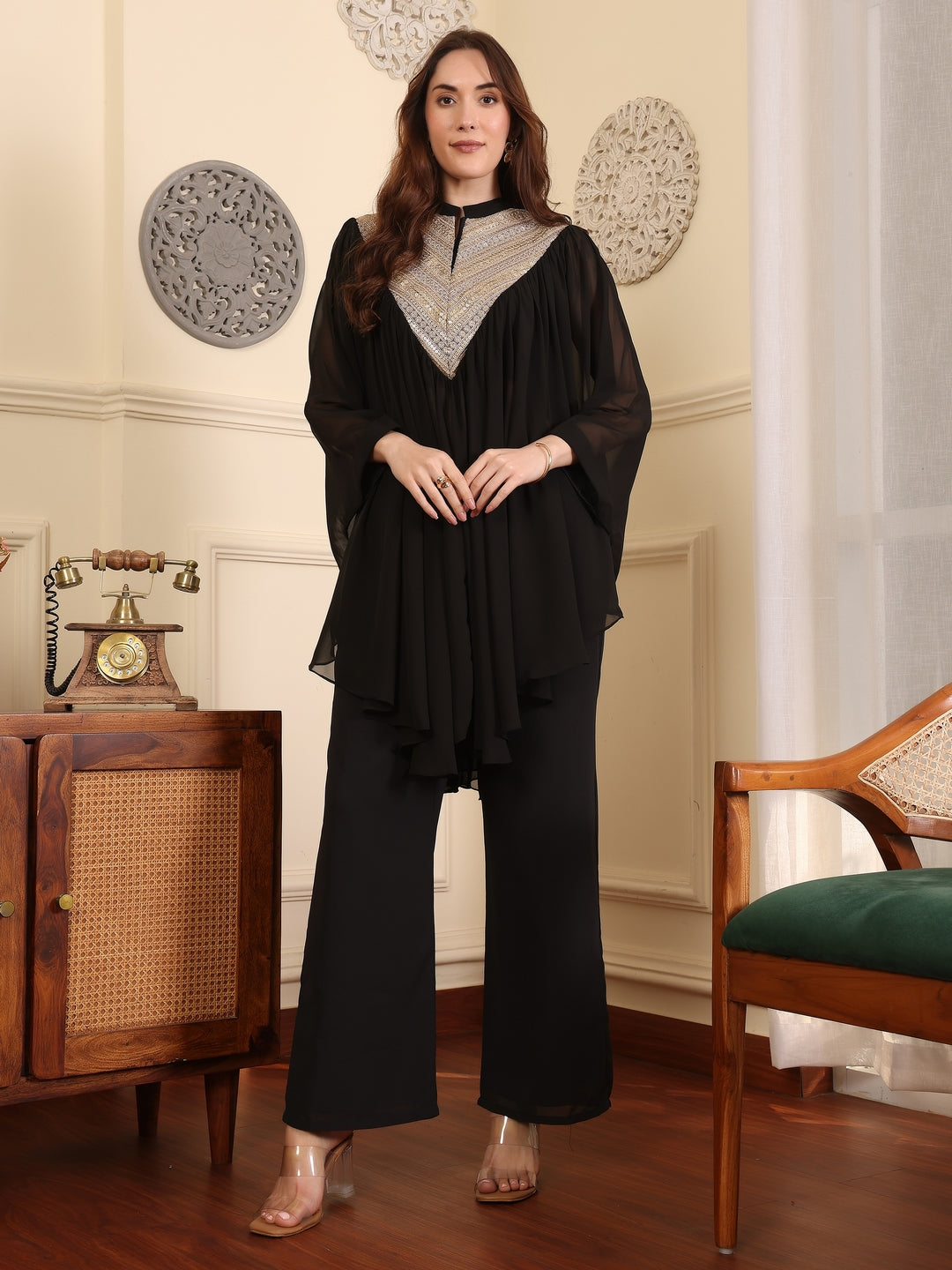 Mandarin Collar Tunic & Trousers Co-Ords