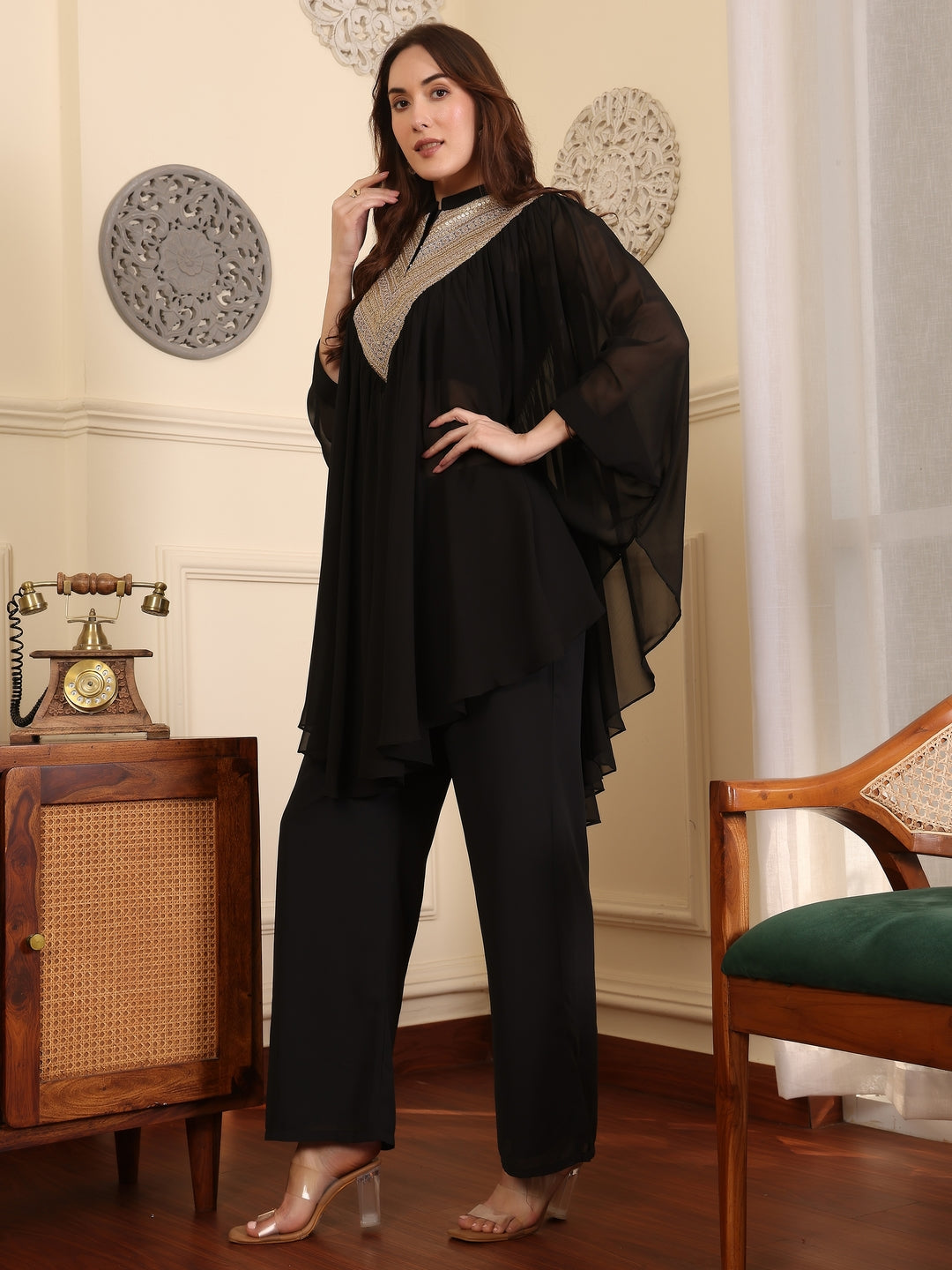 Mandarin Collar Tunic & Trousers Co-Ords