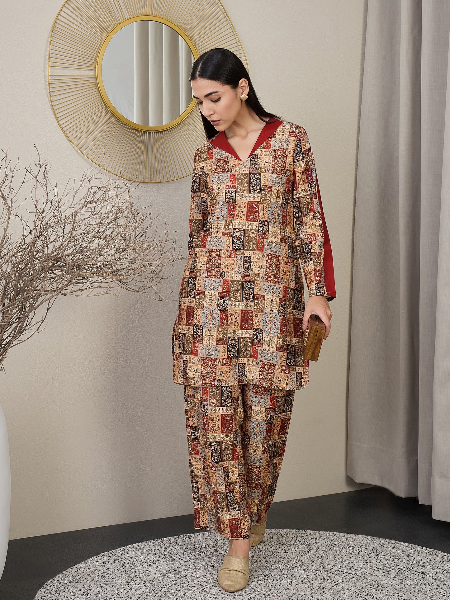 Printed Tunic With Trousers Co-Ords