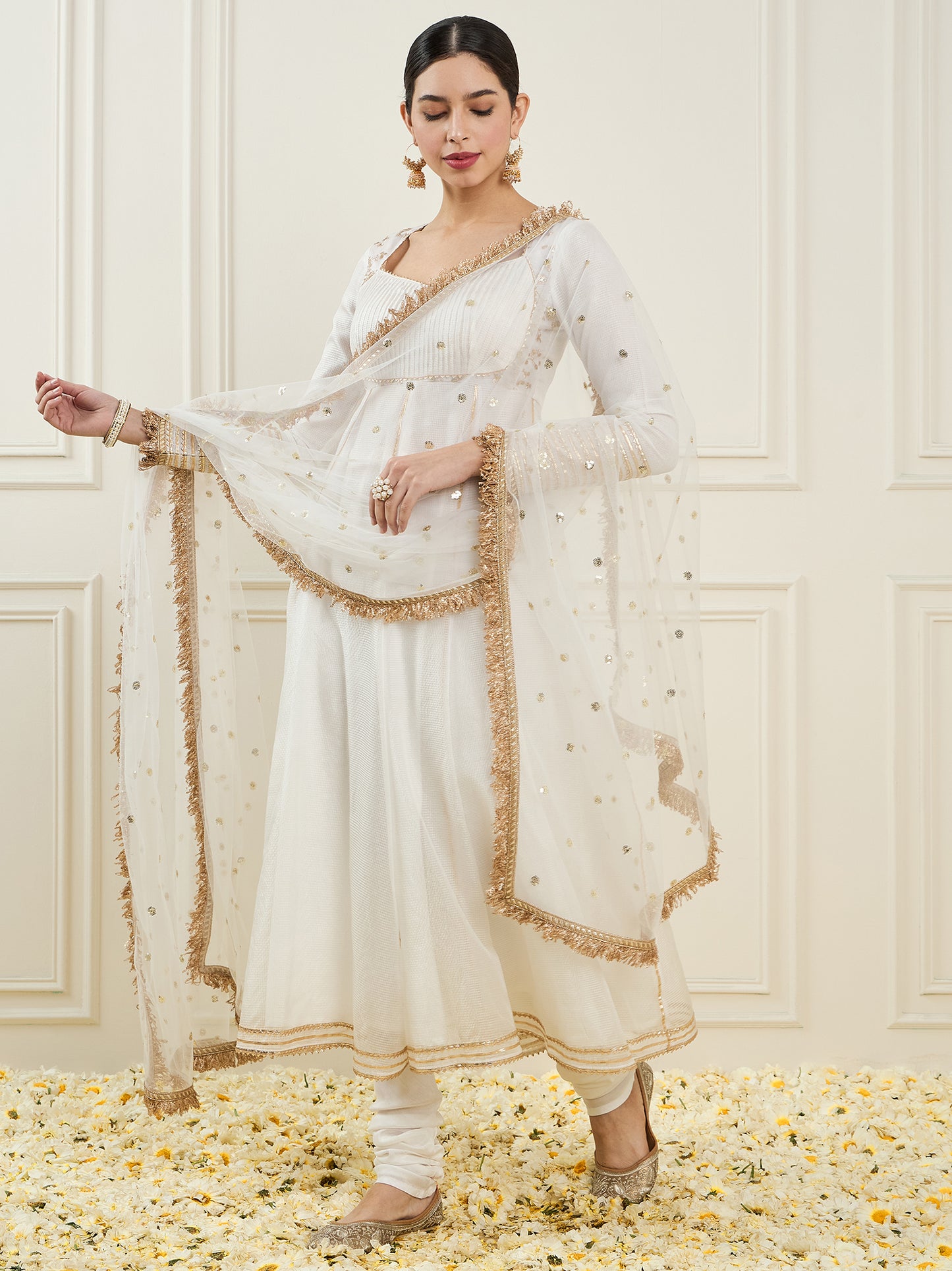 Women Regular Kurta with Churidar & With Dupatta