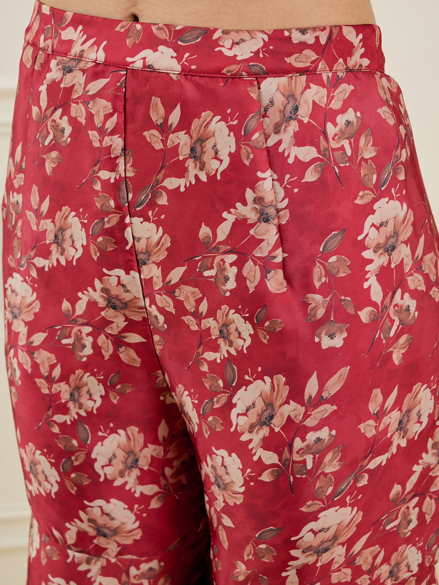 Printed Top & Palazzo With Shrug Co-Ords