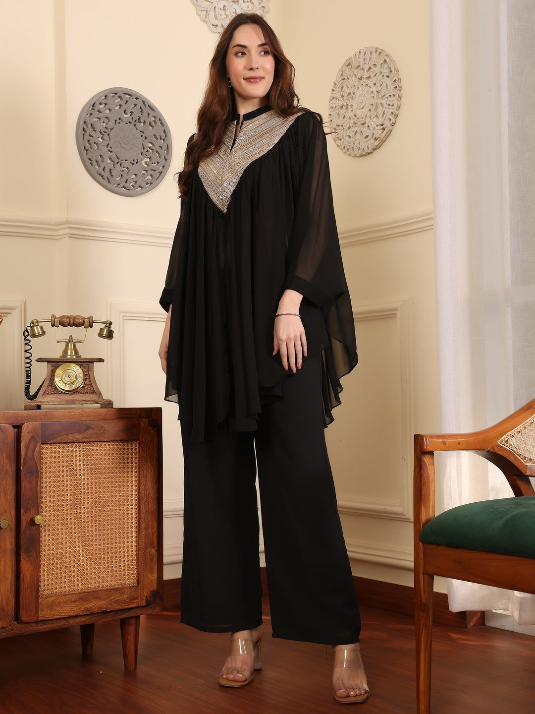 Mandarin Collar Tunic & Trousers Co-Ords