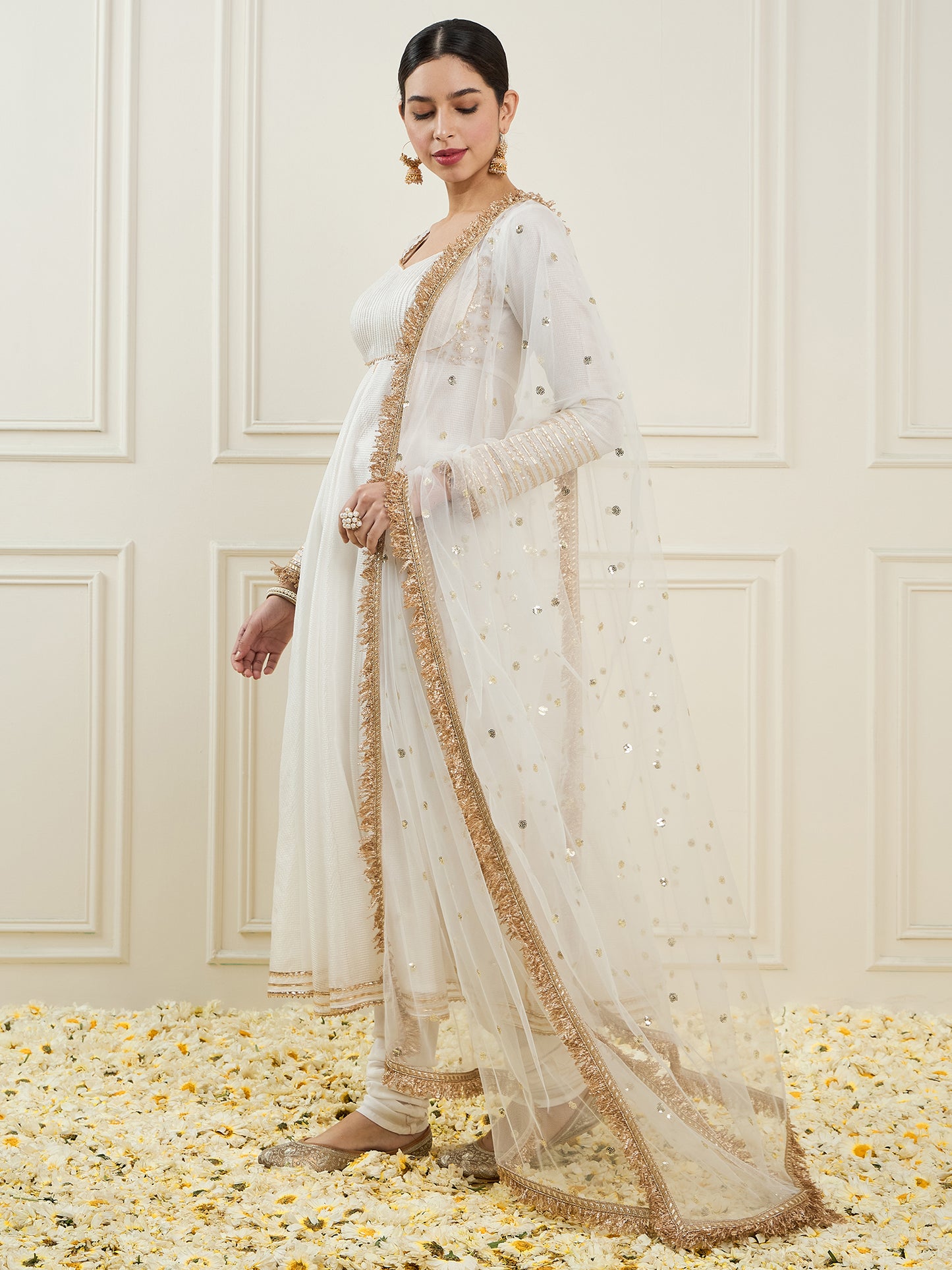 Women Regular Kurta with Churidar & With Dupatta