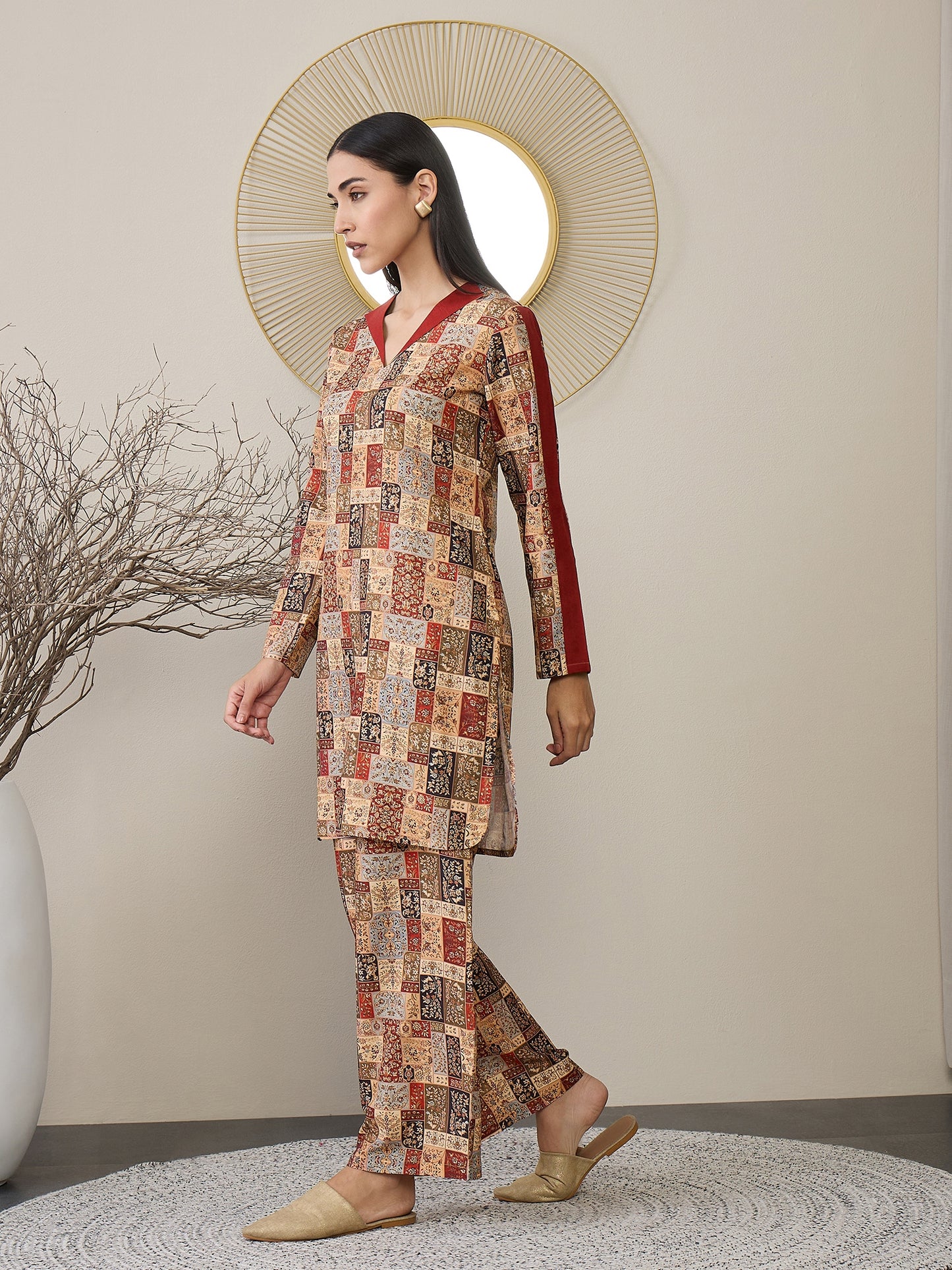 Printed Tunic With Trousers Co-Ords
