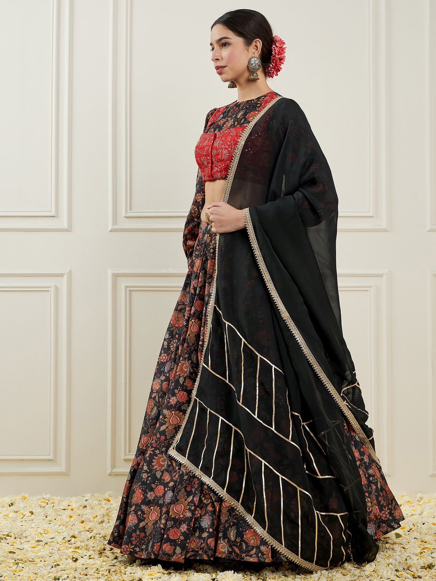 Embroidered Sequinned Ready to Wear Lehenga & Blouse With Dupatta