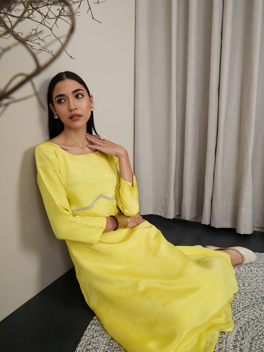 Women Panelled Kurta with Trousers