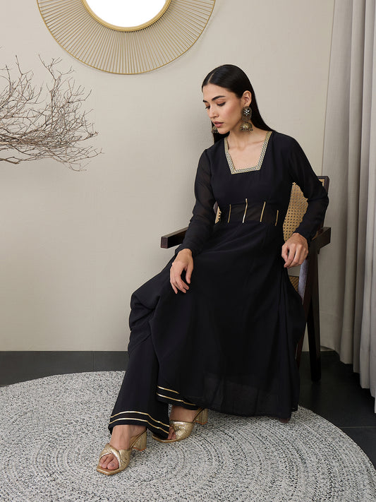 Women Panelled Gotta Patti Kurta with Palazzos