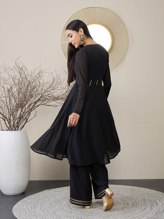 Women Panelled Gotta Patti Kurta with Palazzos