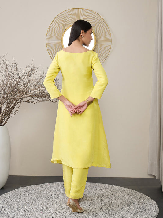 Women Panelled Kurta with Trousers