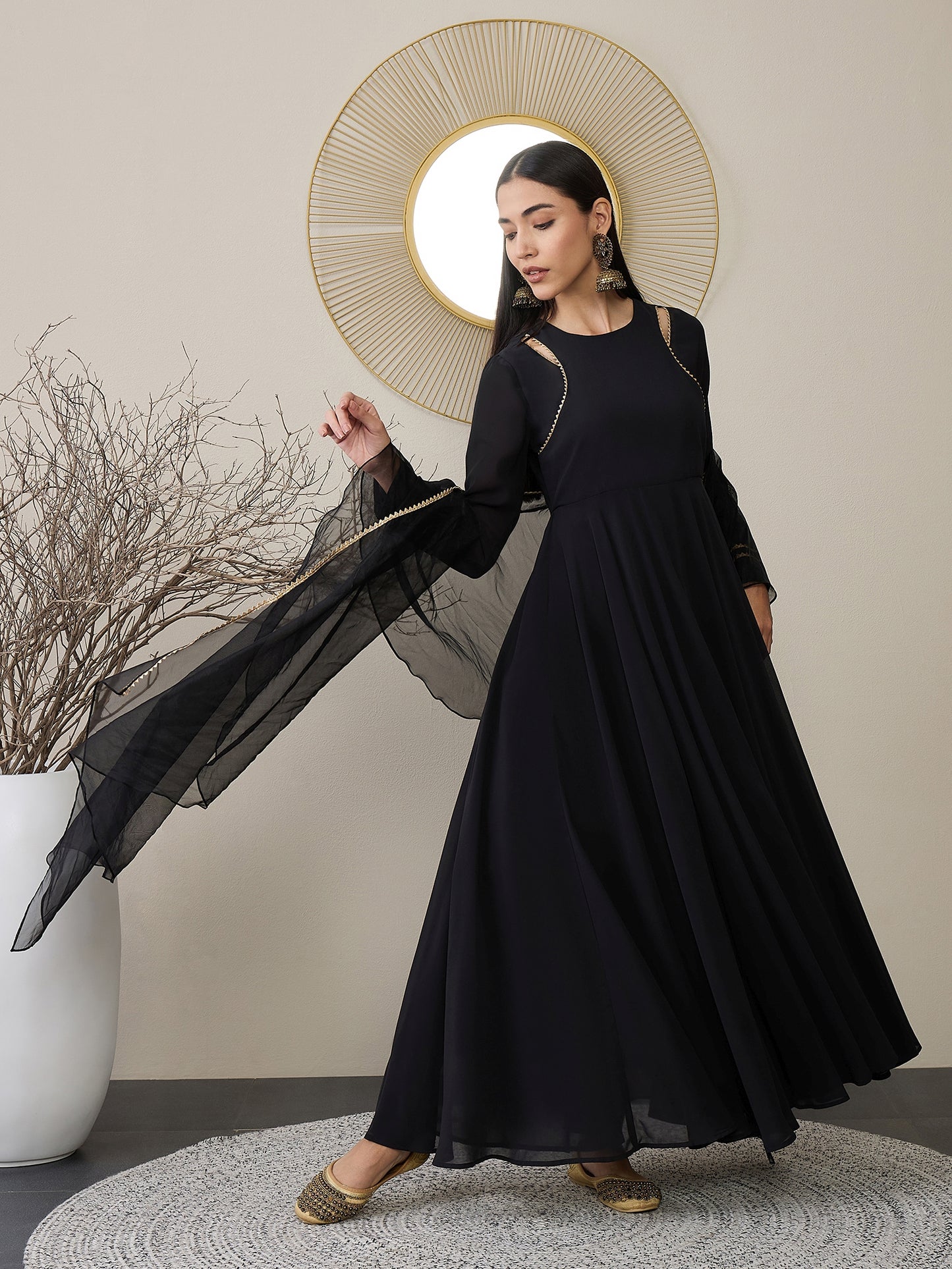 Women Angrakha Kurta With Dupatta