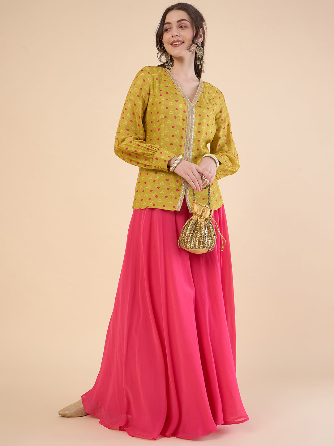 Ethnic Motifs Printed Top With Palazzo