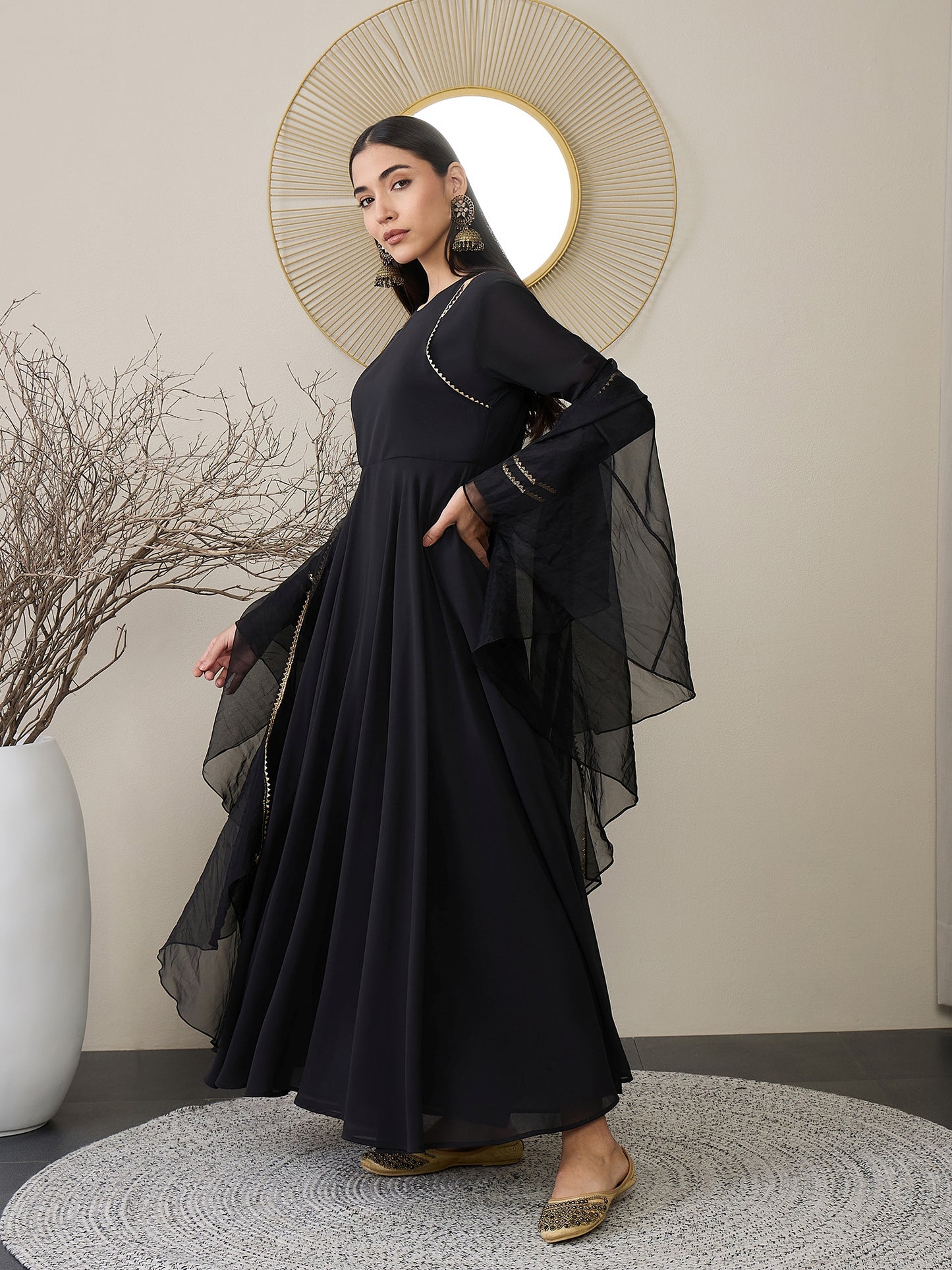 Women Angrakha Kurta With Dupatta