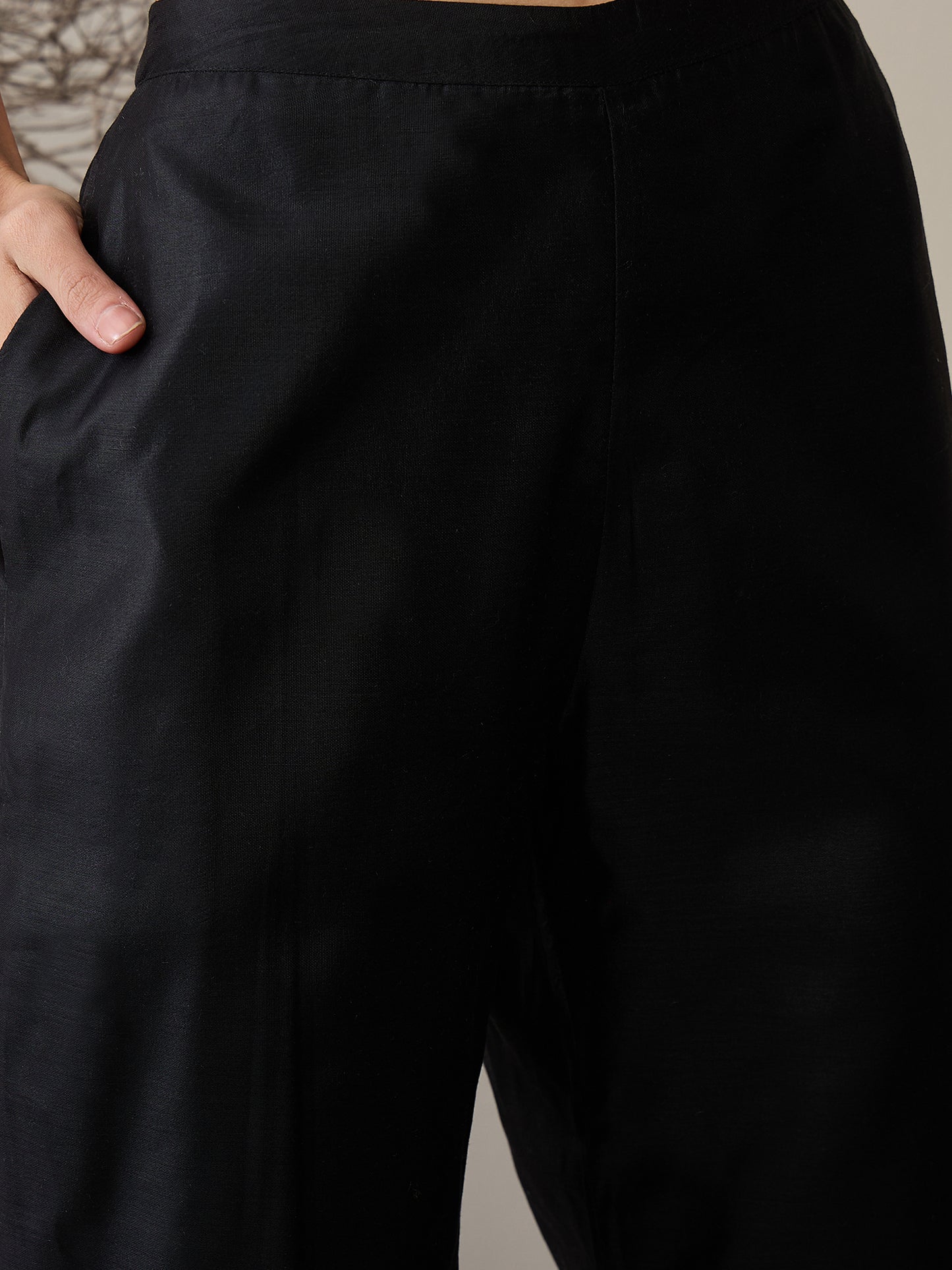 Women Embroidered Empire Kurta with Trousers