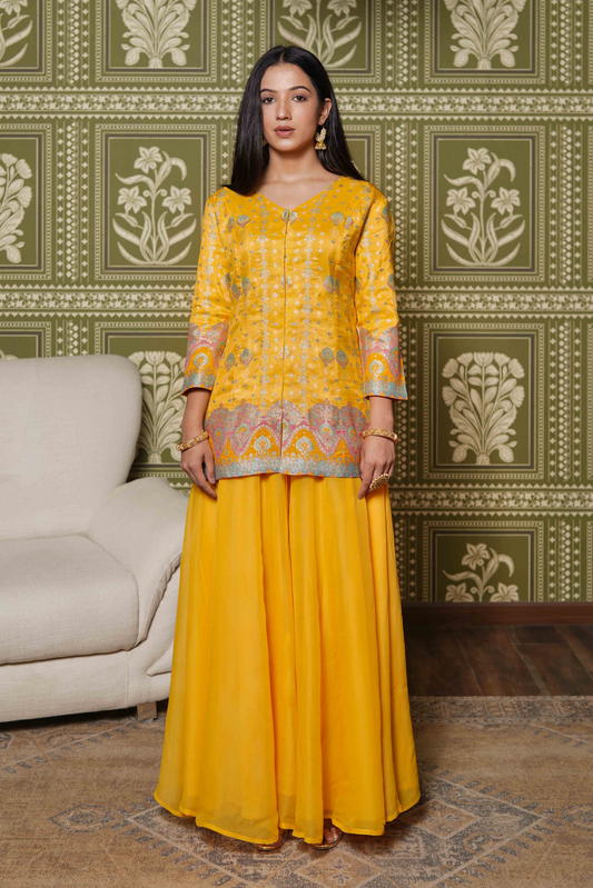 Printed Yellow Co-Ords Set