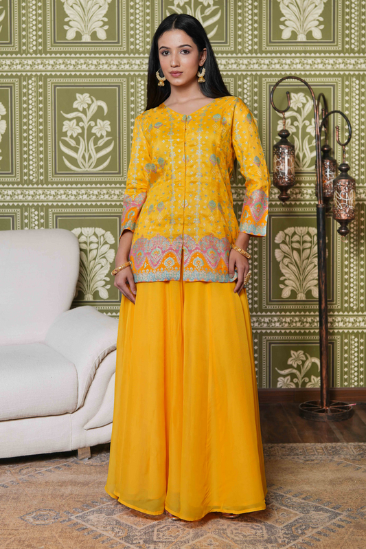Printed Yellow Co-Ords Set