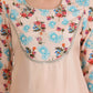 Floral Printed Sequinned Straight Kurta With Trouser And Dupatta