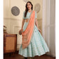 Embroidered Sequinned Lehenga & Blouse With Dupatta