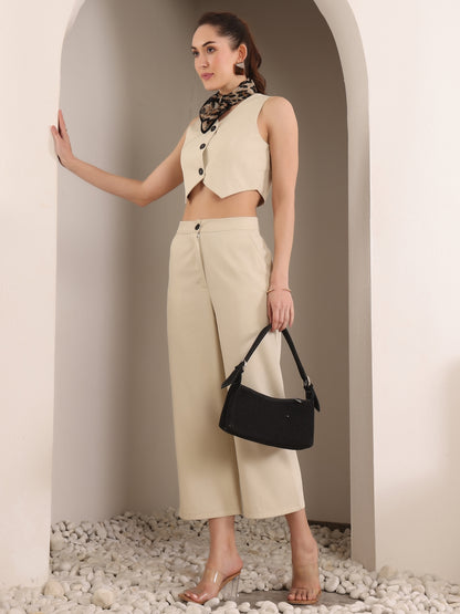 V Neck Waistcoat With Trousers