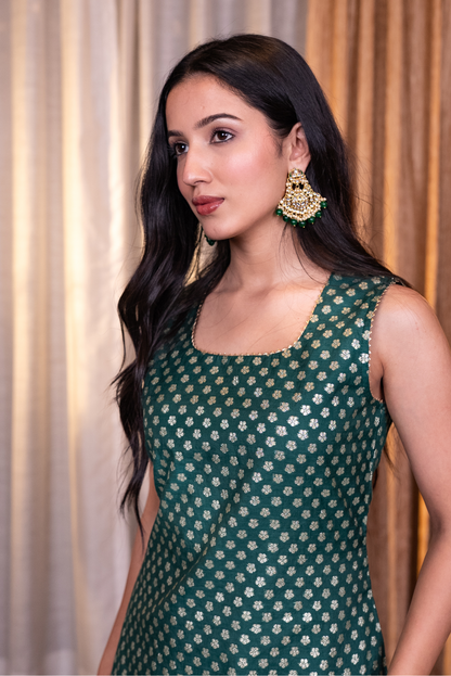 Brocade kurta set with pant and dupatta